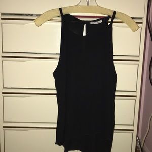 Black sleeveless top